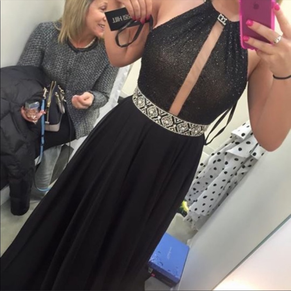 Beaded black Sherri hill dress